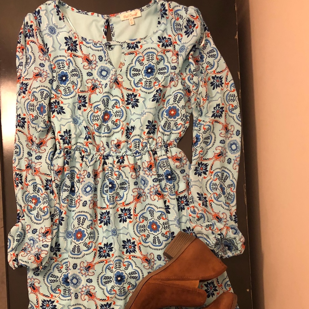 Long Sleeved Light Blue Dress